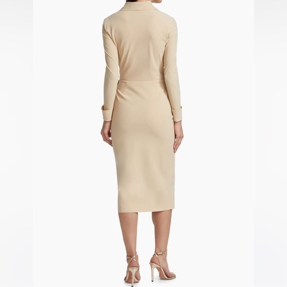 Chiara Boni La Petite Robe Kamala Matt Jersey Faux Wrap Midi Dress size 54 - Picture 2 of 15